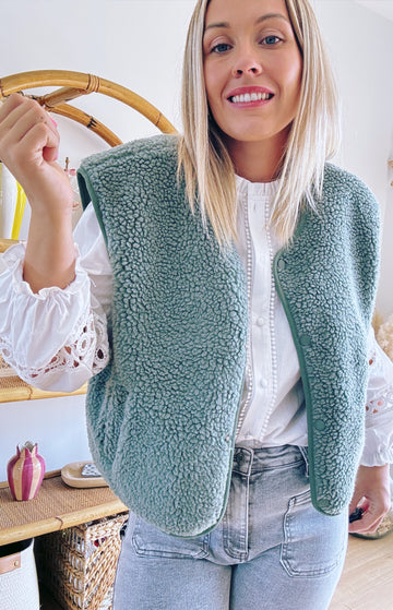 GILET SHERPA MILA VERT